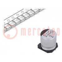 Kondenzátor: elektrolit; SMD; 100uF; 50VDC; Ø10x10mm; ±20%; 5000h