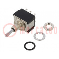 Switch: toggle; Pos: 3; 3PDT; ON-OFF-ON; 6A/125VAC; 6A/6VDC; MTE