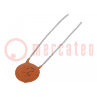 Capacitor: ceramic; 22pF; 100V; C0G (NP0); ±5%; THT; 2.5mm