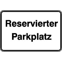 Reservierter Parkplatz Parkplatzkennzeichnung/Hinweisschild, Alu, Größe 33x25 cm