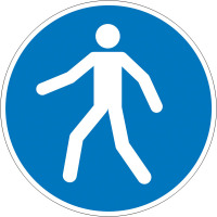 Gebotsschild Fußgängerweg benutzen, ¥: 31,5 cm DIN EN ISO 7010 M024 ASR A1.3 M024