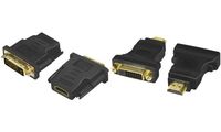 LogiLink HDMI Kupplung - DVI-D 24+1 Stecker Adapter, schwarz (11113649)