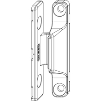 Produktbild zu MACO Anpressverschluss, Flügel- und Rahmenteil Holz, silber (52389)