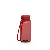 Artikelbild Drink bottle "Refresh" clear-transparent incl. strap, 0.4 l, translucent-red/red