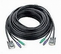 ATEN PS/2 KVM Cable, 20m toetsenbord-video-muis (kvm) kabel Zwart
