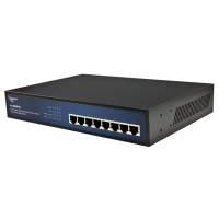 ALLNET ALL8808POE hálózati kapcsoló Beállítást nem igénylő (unmanaged) L2 Gigabit Ethernet (10/100/1000) Ethernet-áramellátás (PoE) támogatása Fekete, Kék
