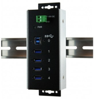 EXSYS EX-1185HMVS-WT interface hub USB 3.2 Gen 1 (3.1 Gen 1) Type-B 5000 Mbit/s Zwart