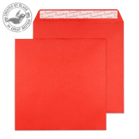 Blake Creative Colour Wallet Peel and Seal Pillar Box Red 160×160mm 120gsm (Pack 500)