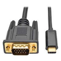 Tripp Lite U444-016-V USB-C to VGA Active Adapter Cable (M/M), Black, 16 ft. (4.9 m)