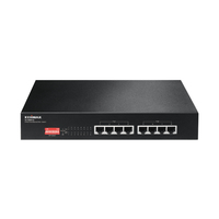 Edimax ES-1008P V2 hálózati kapcsoló Fast Ethernet (10/100) Ethernet-áramellátás (PoE) támogatása Fekete