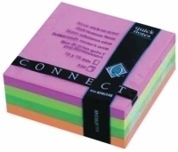 Connect Quick Notes Cube Green, Yellow, Orange & Pink samoprzylepne etykiety 320 szt.