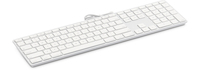 LMP KB-1243 Tastatur USB QWERTY US International Aluminium, Weiß