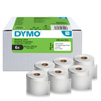 DYMO LW etichette originali per etichettatrice LabelWriter 5XL/4XL | 102 mm x 210 mm | 6 rotoli da 140 etichette facili da staccare (840 pezzi) | nero su bianco