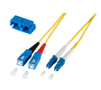 M-Cab 7003437 kabel optyczny 3 m LC SC OS2 Żółty