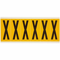 Brady 1550-X self-adhesive label Rectangle Permanent Black, Yellow 6 pc(s)
