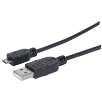Manhattan 307178 USB-kabel 1,8 m USB 2.0 USB A Micro-USB B Zwart