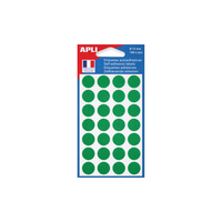 APLI 111841 selbstklebendes Etikett Rund Dauerhaft Grün