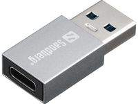 Sandberg 136-46 csatlakozó átlakító USB-A USB-C Alumínium