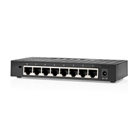 Nedis NSWH8P110BK switch Gestionado Gigabit Ethernet (10/100/1000) Negro