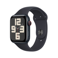 Apple Watch SE OLED 44 mm Digitális 368 x 448 pixelek Érintőképernyő 4G Fekete Wi-Fi GPS (műhold)