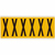 Brady 1550-X etiket Rechthoek Permanent Zwart, Geel 6 stuk(s)