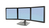 Ergotron DS Series DS100 Triple Monitor Desk Stand 53,3 cm (21") Zwart Bureau
