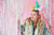 PartyDeco Partyhüte Happy Birthday, Mix, 16cm