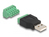 DeLOCK 65971 tussenstuk voor kabels USB 2.0 Type-A 1 x 5 pin Zwart, Groen