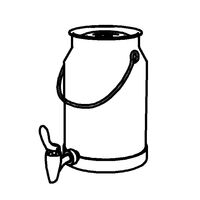 FRILICH SPARE Nachschubbehälter Milchkanne 5 Liter, Modell Edelstahl