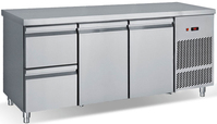SARO Kühltisch, 2er Schubladen + 2 Türen Modell PG 185 1S2P Made in Europe -