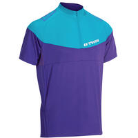 500 Short-sleeved Mountain Bike Jersey - Blue - S