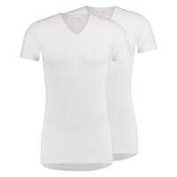 RJ Everyday 2-Pack Leeuwarden T-Shirt Slim fit V-Hals Wit - Maat XL