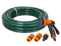 PVC Garden Hose 20m with Fittings & Spray Gun