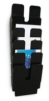 Durable FLEXIPLUS 6 Wall Mounted Literature Tray | A4 Portrait Holder | Black