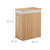 Relaxdays Wäschekorb Bambus mit Deckel, rechteckiger Wäschesammler, 2 Fächer, 95 l Volumen, faltbare Wäschebox, natur