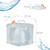 Relaxdays faltbarer Wasserkanister 4er Set, 15 l, Faltkanister mit Hahn, BPA-frei, lebensmittelecht, transparent/orange