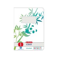 Schulheft Schulheft A5 GREENline 16 Blatt Lineatur 05 Motiv Panda , DIN A5 = 14,8 cm x 21,0 cm, Lineatur/Lineatur-Nr.: kariert 5mm, 05, 16 1, Motiv GREENline Panda