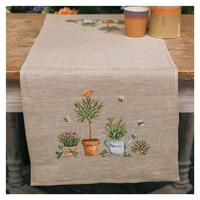 Cross Stitch Kit: Table Runner: Garden Equipment