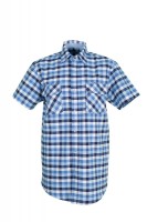 Planam Hemden 0485043 Gr.43/44 Countryhemd 1/4 Arm blau kariert