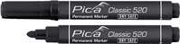 Pica - Marker Gerhard Möck Marker permanentny Classic INSTANT WHITE czarny szerokość kreski 1 - 4 mm końców