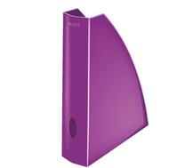 LEITZ Porte-revues Wow. Dimensions (hxp) : 31,2 x 25,8 cm. Dos de 7,5 cm. Coloris Violet