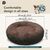 BLUZELLE Dog Bed for Small Dogs & Cats, 24" Donut Dog Bed Washable, Round Plush Dog Pillow Fluffy Cat Bed Cat Pillow, Calming Pet Mattress Soft Pad Comfort No-Skid Coffee
