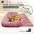 BLUZELLE Sofaschutz Hundebett Kleine & Mittelgroße Hunde, Hundedecke für Couch Sofa Cover Schutz Decke Plüsch Waschbar Rot