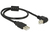 Kabel USB 2.0, Stecker A an Stecker B 90° gewinkelt unten, schwarz, 0,5m, Delock® [84809]