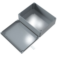 Aluminium Gehäuse, (L x B x H) 403 x 312 x 141 mm, grau (RAL 7001), IP66, 013140