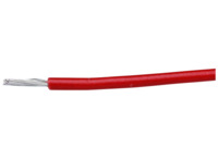 PVC-Schaltlitze, hochflexibel, LiYv, 0,14 mm², AWG 26, rot, Außen-Ø 1,1 mm