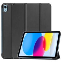 Tri-fold Caster Hard Shell Cover - Black For Apple Tablet-Hüllen