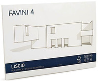 Album da Disegno Favini 4 - 33x48 cm - Liscio - 220 g - A166503 (Bianco Conf. 5)