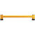 Protección de estanterías, una sola barra, longitud 2,50 m, altura 400 mm, amarillo tráfico.