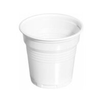 VASO PLASTICO BLANCO CAFE 100CC X100UNI.